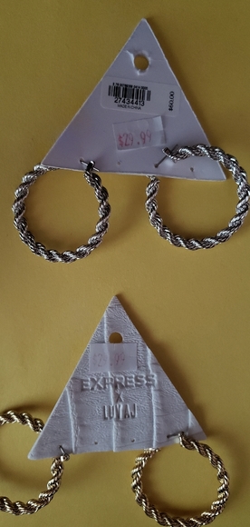 Express X LUJ AJ Hoop Earrings - Picture 5 of 7